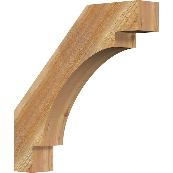 Ekena Millwork 4"W x 22"D x 22"H Merced Rough Sawn Knee Brace, Western Red Cedar BRC04X22X22MRC00RWR - main